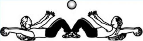 Подъем туловища с мячом