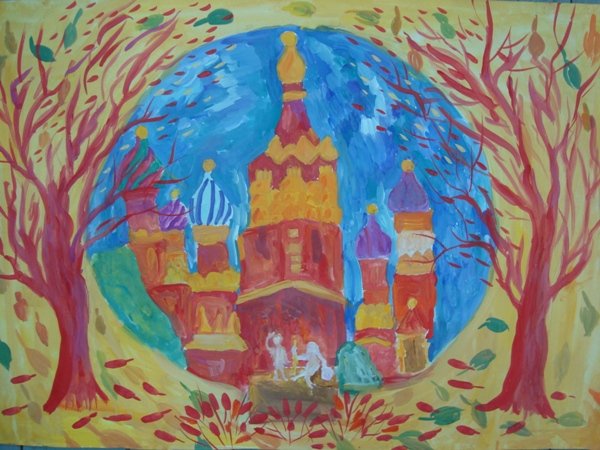 Осенних красок хоровод рисунки