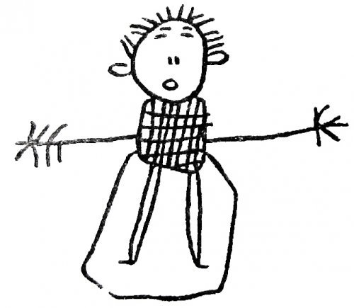 Кривой рисунок человека