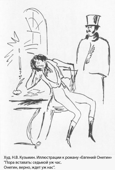 Татьяна Ларина рисунок Пушкина