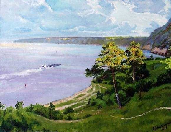 Кама на картинах художников