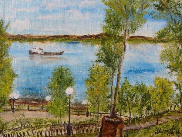 Река Кама Нижнекамск рисунок