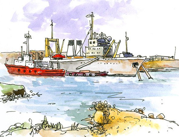 Порт Мурманск Мурманск рисунок