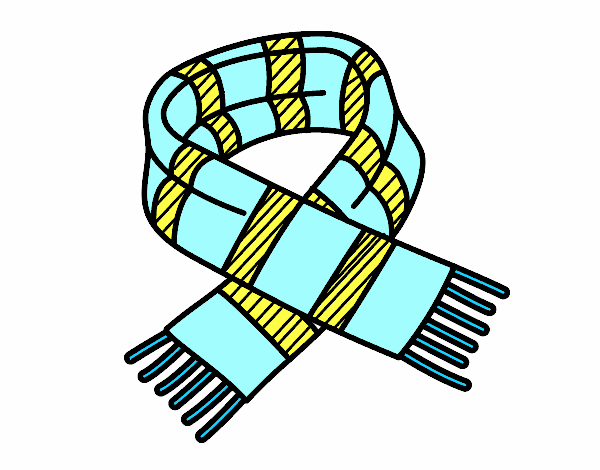 Шарф на белом фоне для детей