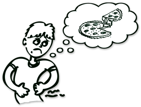 Голодный человек рисунок