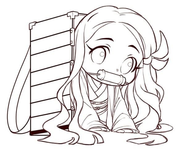 Раскраска Незуко аниме