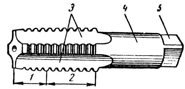 Нарезание резьбы метчиком эскиз