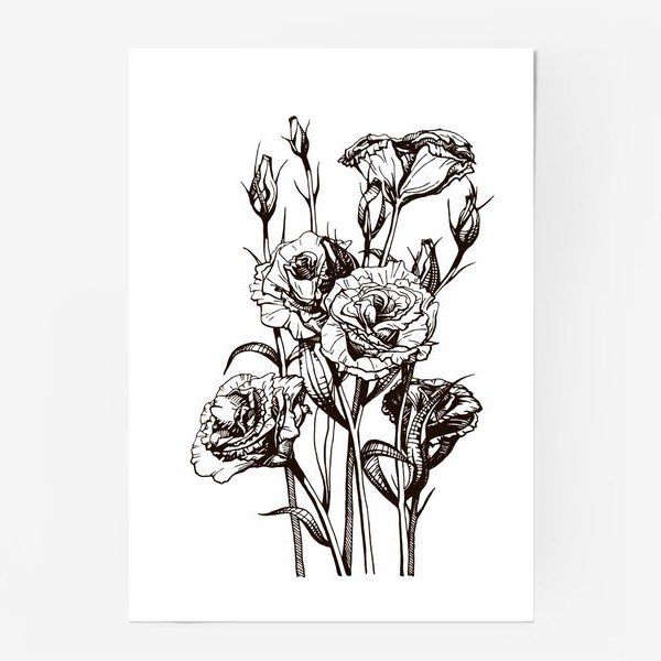 Прозрачные Акварельные цветы