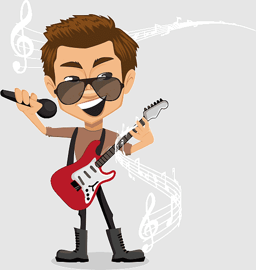 Музыкант мультяшный