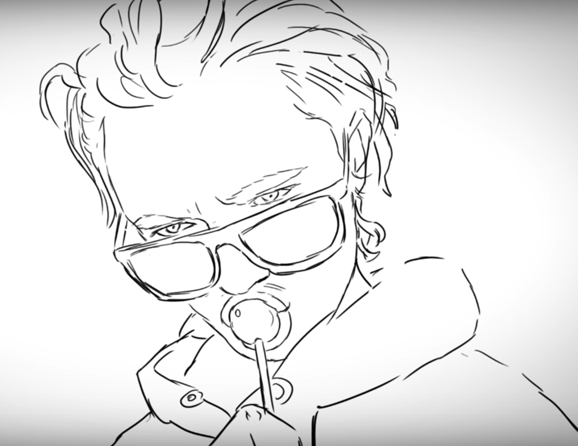 Гон флад карандашом