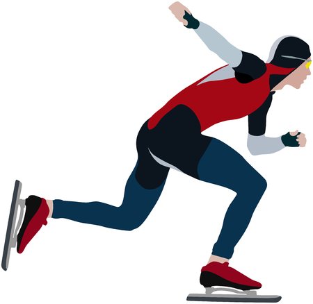 Конькобежец силуэт