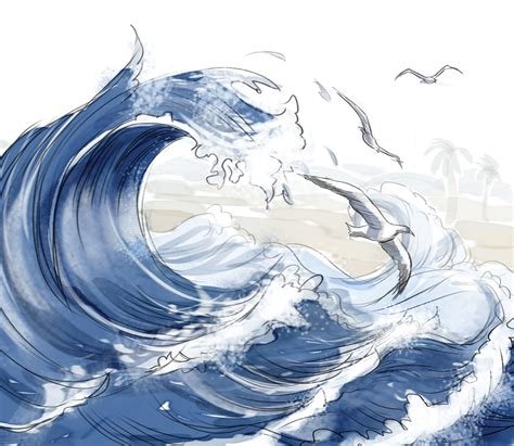 Красивые волны рисунок