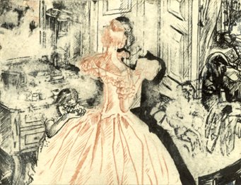 Портрет Маши Троекуровой карандашом