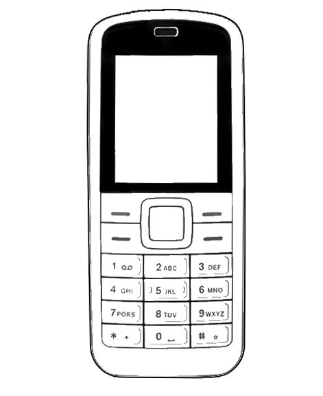 Кнопочный телефон без фона