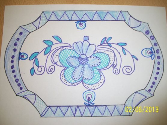 Поднос с узорами рисунок