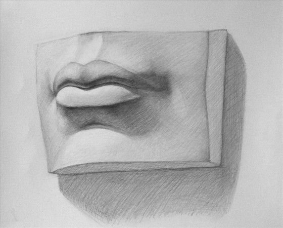 Заштрихованные губы Давида