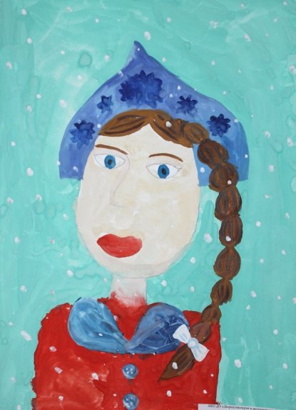 Портрет Снегурочки для детей