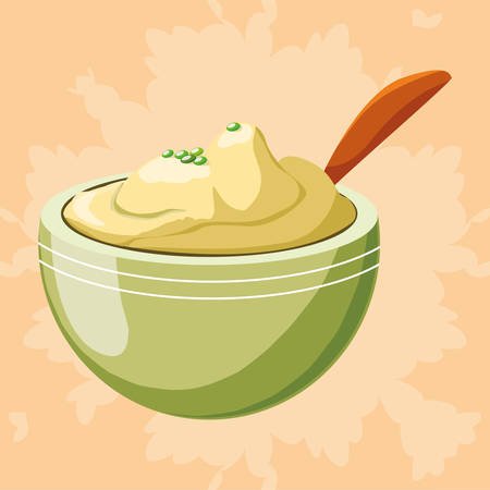 Картофельное пюре вектор