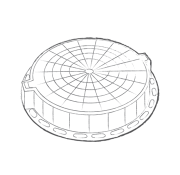Рисунок на люке канализации