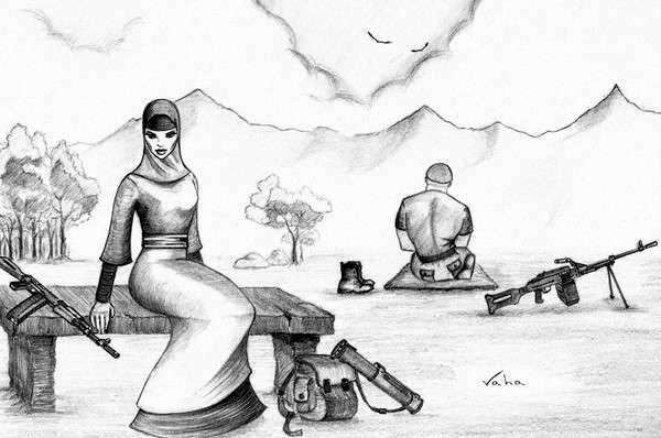 Чеченские рисунки карандашом