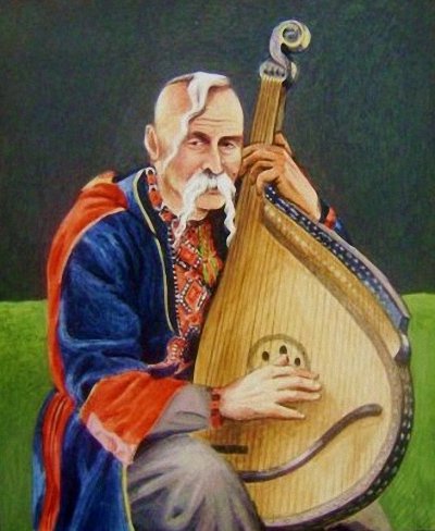 Бандура музыкальный инструмент рисунок