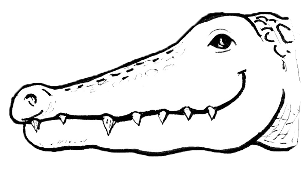 Голова крокодила раскраска для детей