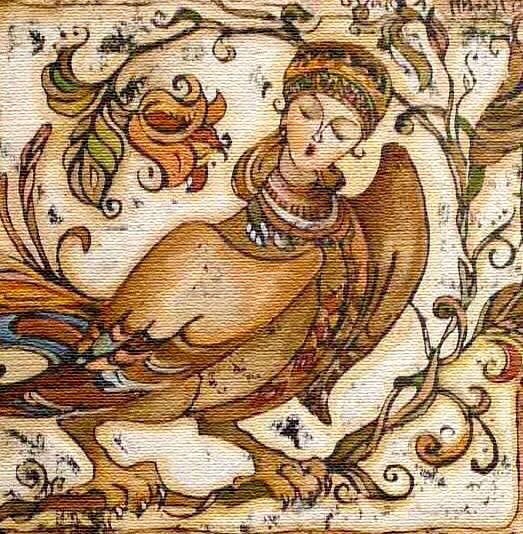 Сирин и алконост керамика