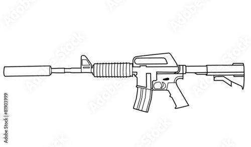 Автомат м16 чертеж