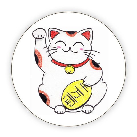 Японская кошка с монетой