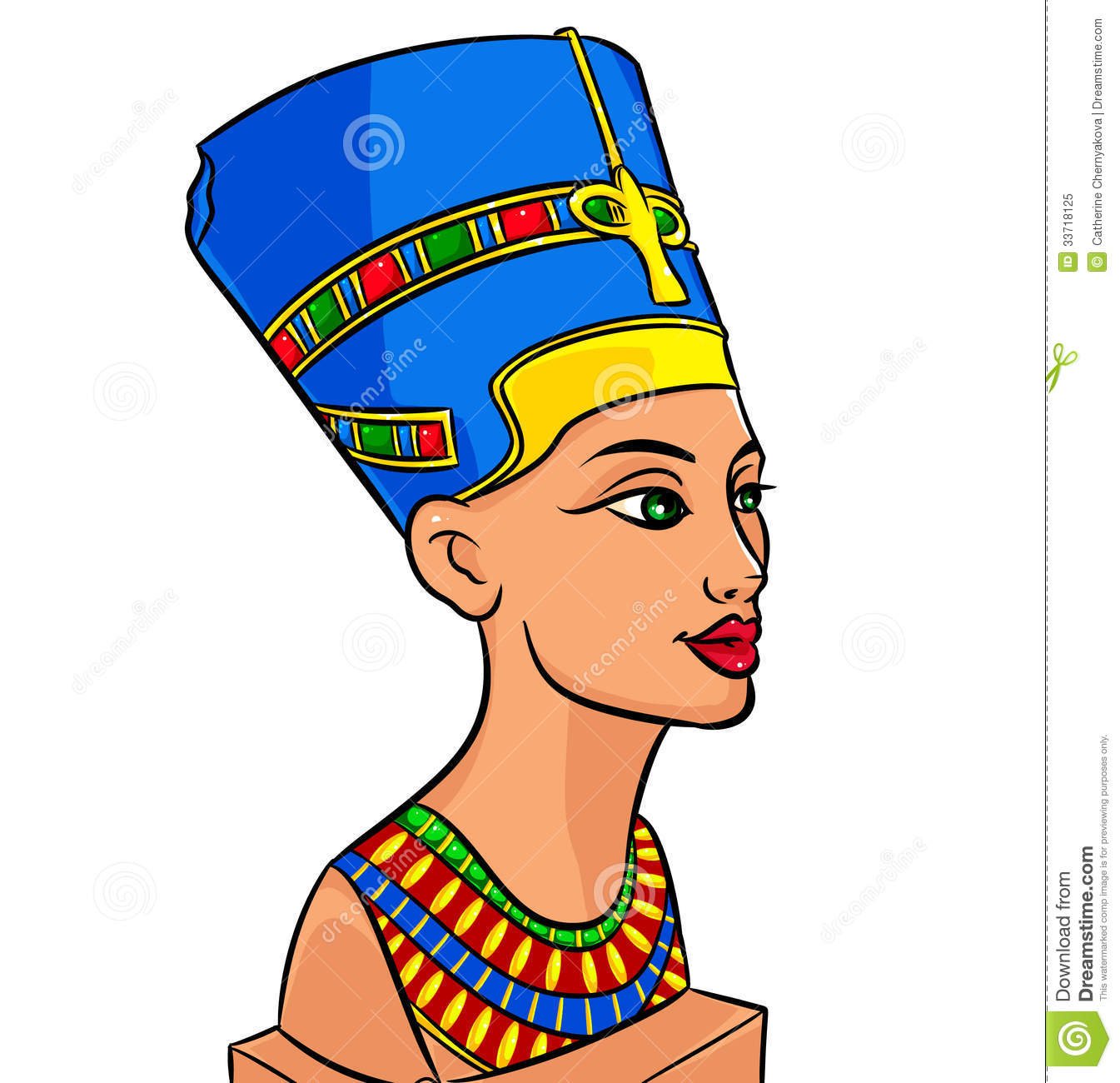 Нефертити царица Египта срисовать