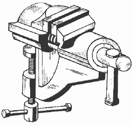 Слесарные тиски на чертить