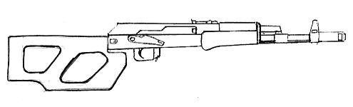 Чертеж винтовки СВД
