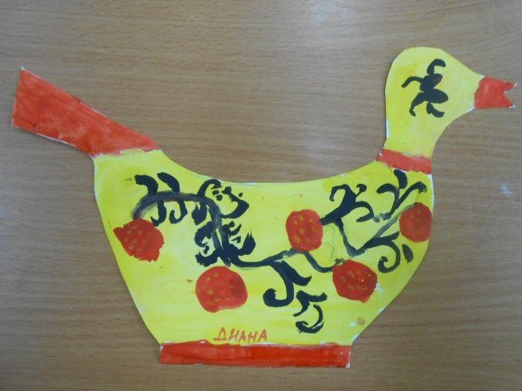 Хохломская уточка для детей