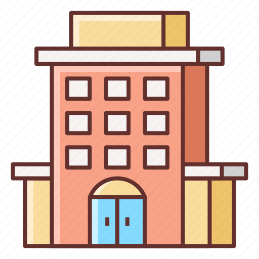 Нарисованный отель на прозрачном фоне