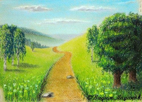 Линейная и воздушная перспектива в пейзаже