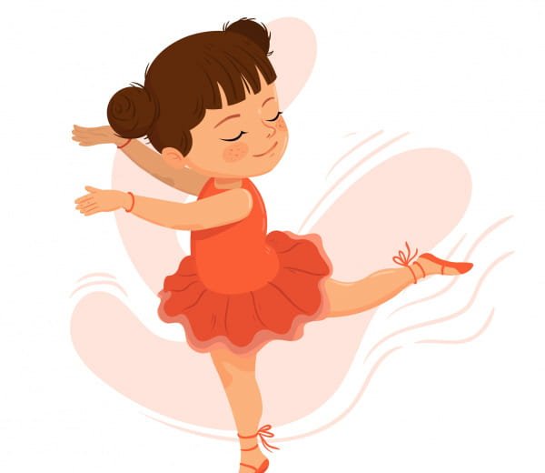 Девочка танцует вектор