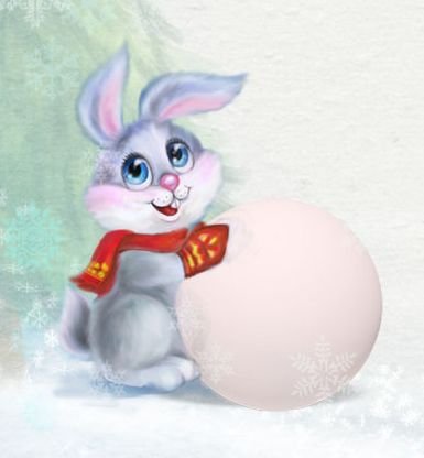Новогодний зайчик для детей