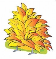 Декорация осенний куст