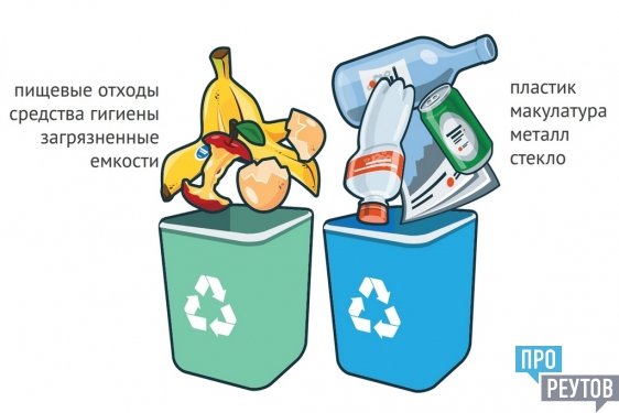 Раздельный сбор мусора рисунок