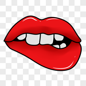 Прикусанная губа смайлик