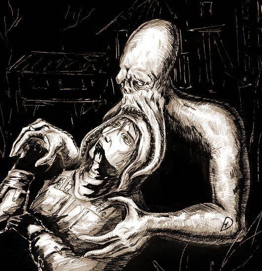 Сталкер мутанты кровосос концепт арт