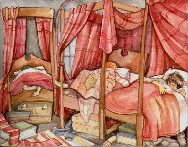 Хогвартс спальня Гриффиндора для девочек