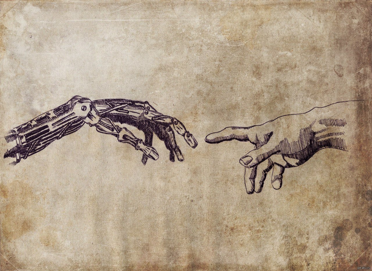 Микеланджело Сотворение Адама рисунок