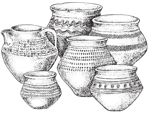 Глиняная посуда раскраска