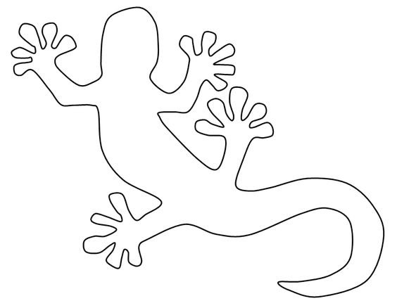 Трафарет ящерицы