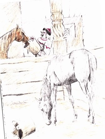 Уседом слепая лошадь