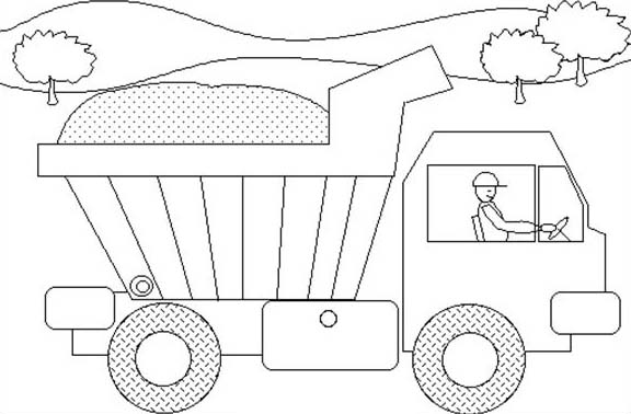 Профессия водитель раскраска для детей