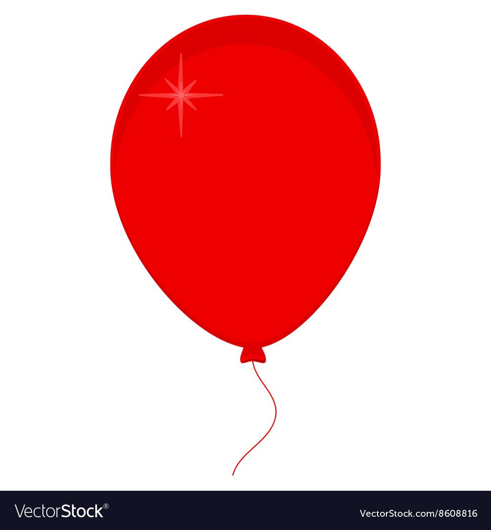 Воздушный шарик красного цвета