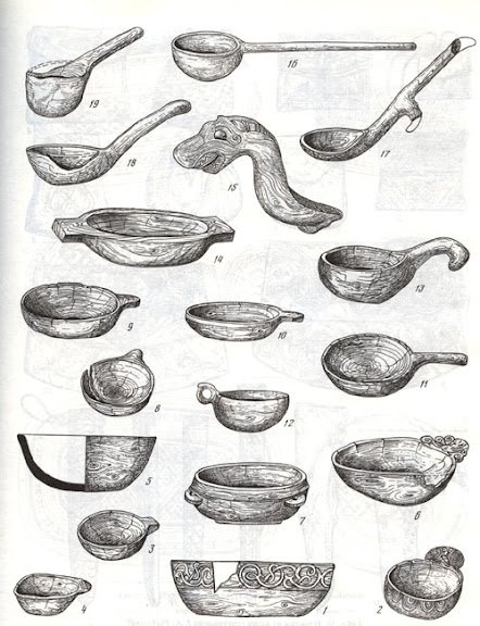 Деревянная посуда раскраска