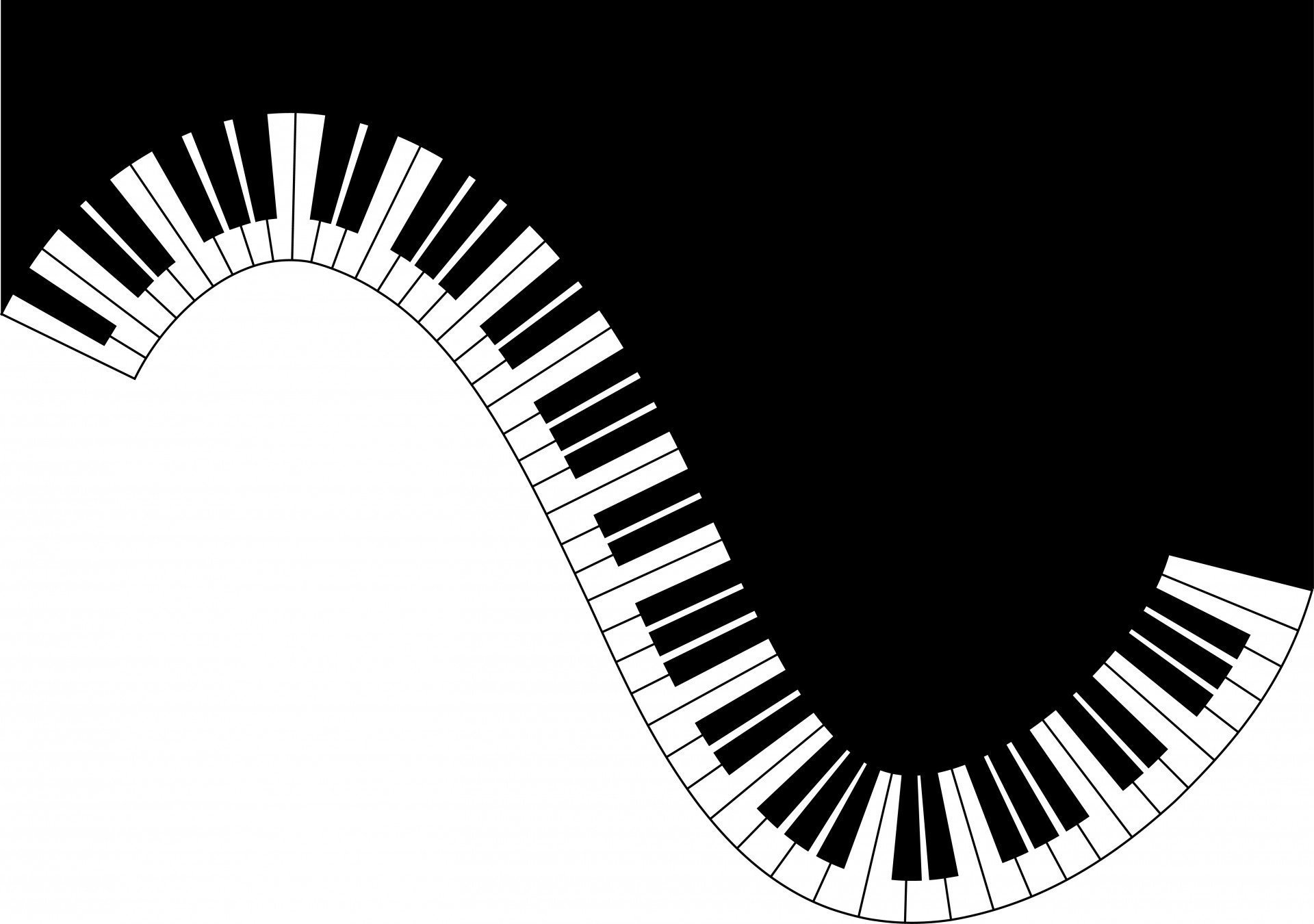 Клавиши рояля на прозрачном фоне